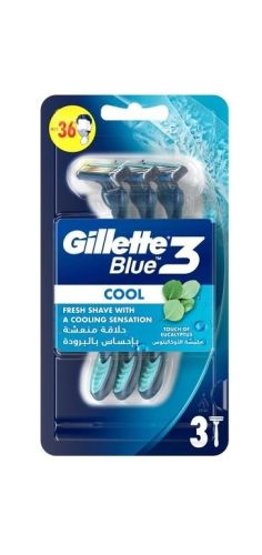 Gillette Blue3 Cool pnsk jednorzov holtko 3 ks